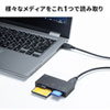 ADR-3ML50BK USB3.1 マルチカードリーダー(ブラック) ADR-3ML50BK / USB3.1 マルチカードリーダー(ブラック)