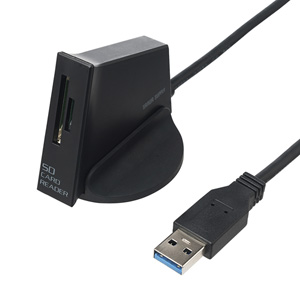 ADR-3TCMS5BK / スタンド付きUSB Type-Cカードリーダー(ブラック)