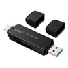 ADR-3TCMS6BK USB Type-Cコンパクトカードリーダー ADR-3TCMS6BK / USB Type-Cコンパクトカードリーダー