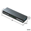 ADR-3TCMS7BK Type-Cコンパクトカードリーダー(USB 1ポート付き) ADR-3TCMS7BK / Type-Cコンパクトカードリーダー(USB 1ポート付き)