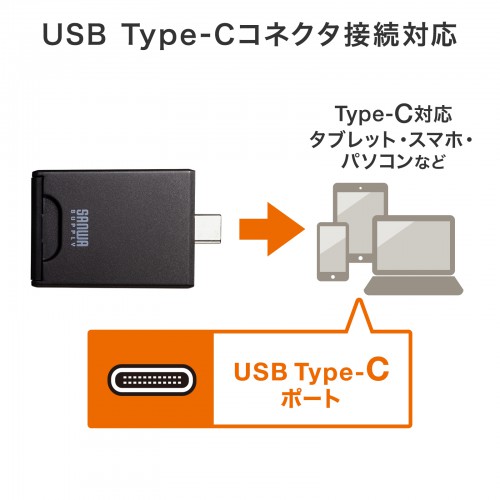 ADR-3TCSD4BK / UHS-II対応SDカードリーダー(USB Type-Cコネクタ）