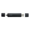 ADR-5TCMSD5BK / USB Type-C ＆ USB-A両対応 直挿しSD/microSDカードリーダー（USBポート付き）