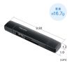ADR-5TCMSD5BK / USB Type-C ＆ USB-A両対応 直挿しSD/microSDカードリーダー（USBポート付き）