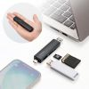 ADR-5TCMSD5BK / USB Type-C ＆ USB-A両対応 直挿しSD/microSDカードリーダー（USBポート付き）