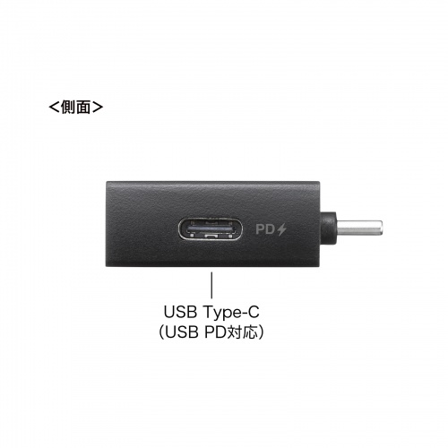 ADR-5TCSDP3BK / USB 5Gbps Type-C カードリーダー（USB 2ポート搭載）