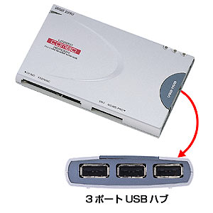 ADR-71U2HUB / USB2.0HUB付カードリーダ