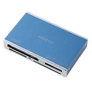 ADR-81U2BL / USB2.0　8in1カードリーダライタ（ブルー）