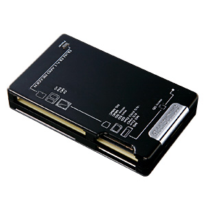 ADR-DMLT11BKR / USB2.0 デュアルバスカードリーダライタ(ブラック)