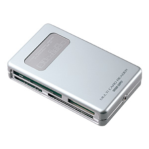 ADR-DMLT21SV / USB2.0 デュアルバスカードリーダライタ(シルバー)