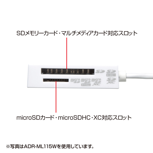 ADR-ML115BK / USB2.0 カードリーダー（ブラック）