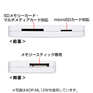 ADR-ML12P / USB2.0 カードリーダー（ピンク）