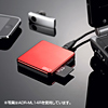 ADR-ML13MR / USB2.0 カードリーダー（マットメッキレッド）
