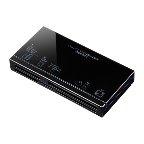 ADR-ML18BKN【USB2.0 カードリーダー（ブラック）】スロットが全て前面 ...