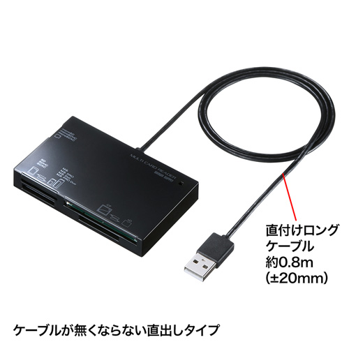 ADR-ML19BK / USB2.0 カードリーダー（ブラック）