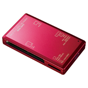 ADR-ML1R / USB2.0 カードリーダー（レッド）