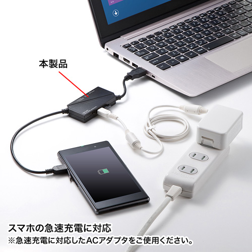 ADR-ML20CBK / USB2.0充電機能付きカードリーダー（ブラック）