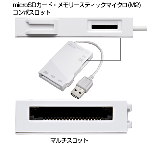 ADR-ML7W / USB2.0 カードリーダー（ホワイト）