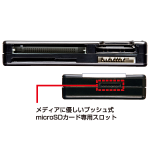 ADR-MLT111BK / USB2.0 マルチカードリーダライタ（ブラック）