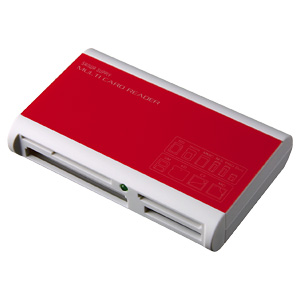 ADR-MLT17R / USB2.0 マルチカードリーダライタ（レッド）