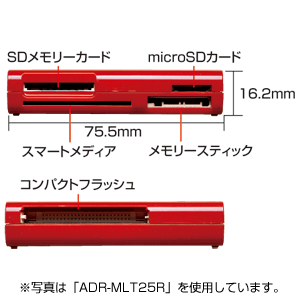 ADR-MLT25BK / USB2.0 マルチカードリーダライタ（ブラック）