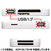 ADR-MLT5HBK / USB2.0 HUB付カードリーダライタ（ブラック）