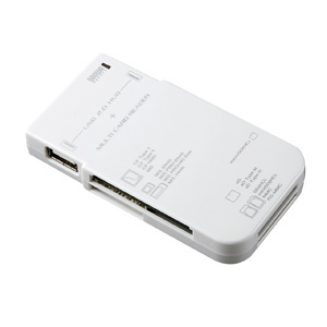 ADR-MLT5HW / USB2.0 HUB付カードリーダライタ(ホワイト)