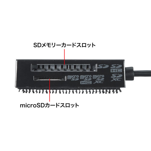 SD・microSDカードを読み込める