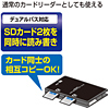 ADR-RSDU2BK / USB2.0 デュアルSDカードリーダー（ブラック）