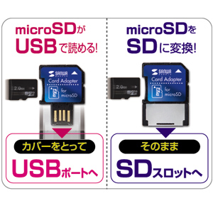 ADR-SDADU / microSDデュアルアダプタ