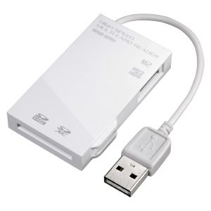 ADR-SDXC1W / USB2.0 カードリーダー(ホワイト)