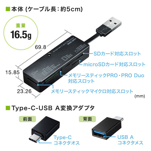 ADR-TCAML22BK / アンドロイド対応カードリーダー