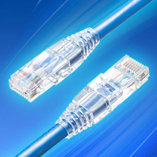 ADT-6ARJKNH-10 / RJ-45コネクタ（カテゴリ6A、貫通型、への字ラッチ、ブーツ付き）10個入り