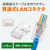 ADT-6RJKN-100 / RJ-45コネクタ（カテゴリ6、貫通型、単線・より線共用、100個入り）