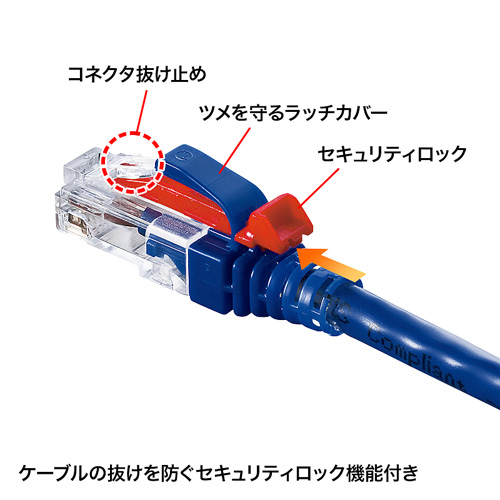 ADT-MCSL-BL / 抜け止めセキュリティロックモジュラーカバー（10個・ブルー）