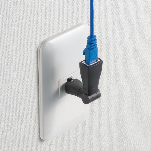 ADT-RJ6A-3D / RJ-45 回転式アダプタ（Cat6A・STP）