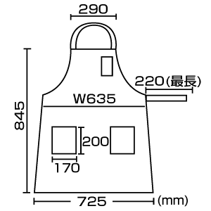 APR-701BK / OAエプロン(ブラック)