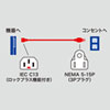 APW15-515C13LP-10 抜け防止ロック式電源コード ロックプラス(1m) APW15-515C13LP-10 / 抜け防止ロック式電源コード ロックプラス(1m)
