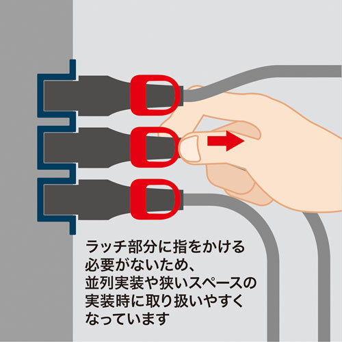 APW15-C14C13LP-20 / 抜け防止ロック式電源コード　ロックプラス（2m）