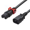 APW15-C14C15LS-2 / 抜け防止ロック式電源コード　ロックプラス（2m）