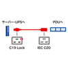 APW15-C20C19LK02 / 抜け防止ロック電源コード（2m）