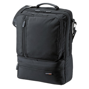 BAG-3WAY18BK / 3WAYビジネスバッグ(15.6インチワイド・シングル・タテインチ・ブラック)