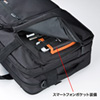 BAG-3WAY19BK / 3WAYビジネスバッグ（15.6インチワイド・ダブル・出張用・ブラック）