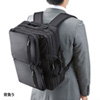 BAG-3WAY19BK / 3WAYビジネスバッグ（15.6インチワイド・ダブル・出張用・ブラック）