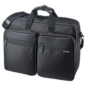 BAG-3WAY19BK / 3WAYビジネスバッグ(15.6インチワイド・ダブル・出張用・ブラック)