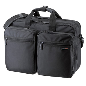 BAG-3WAY20BK / 3WAYビジネスバッグ(横背負い・出張用・ブラック)