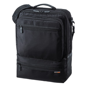 BAG-3WAY23BK / 3WAYビジネスバッグ(16インチワイド・ブラック・縦型・通勤用)
