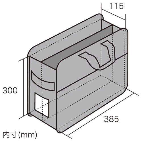 BAG-BOX2BKN / らくらくPCキャリーＬ（鍵付き）