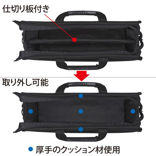 BAG-BOX2BKN / らくらくPCキャリーＬ（鍵付き）