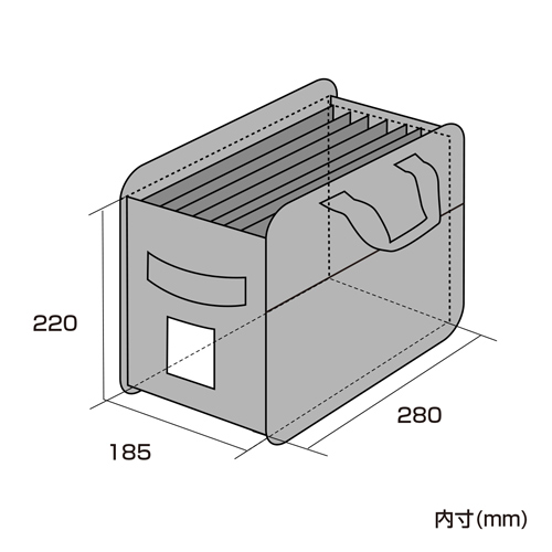 BAG-BOX4BK / らくらくタブレットPCキャリー（鍵付き）