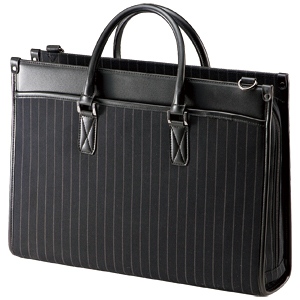 BAG-C32BK / ストライプPCバッグ(シングル・14.1インチワイド対応・ブラック)